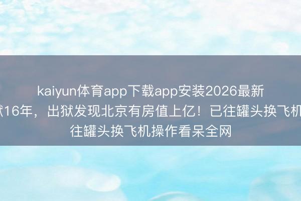 kaiyun体育app下载app安装2026最新版 汽锅工入狱16年，出狱发现北京有房值上亿！已往罐头换飞机操作看呆全网